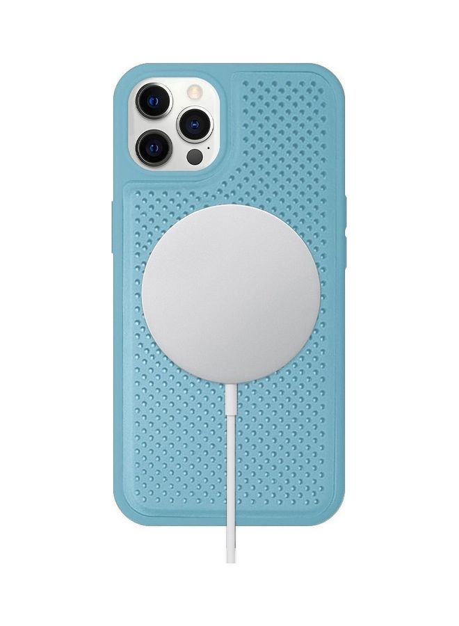 MARGOUN iPhone 12 Pro Max Leather Case MagSafe HDD Back Cover Sky Blue - Image 3