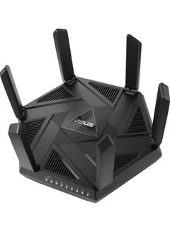 RT-AXE7800 Triband WiFi6E (802.11ax) Extendable Router, New 6GHz Band, 7800Mbps, ASUS Safe Browsing, Enhanced Network Security with AiProtection Pro and Instant Guard Sharable Secure VPN, Free Parental Controls, 2.5G Port, Link Aggregation, Smart Home | 90IG07B0-MU9B00 Black