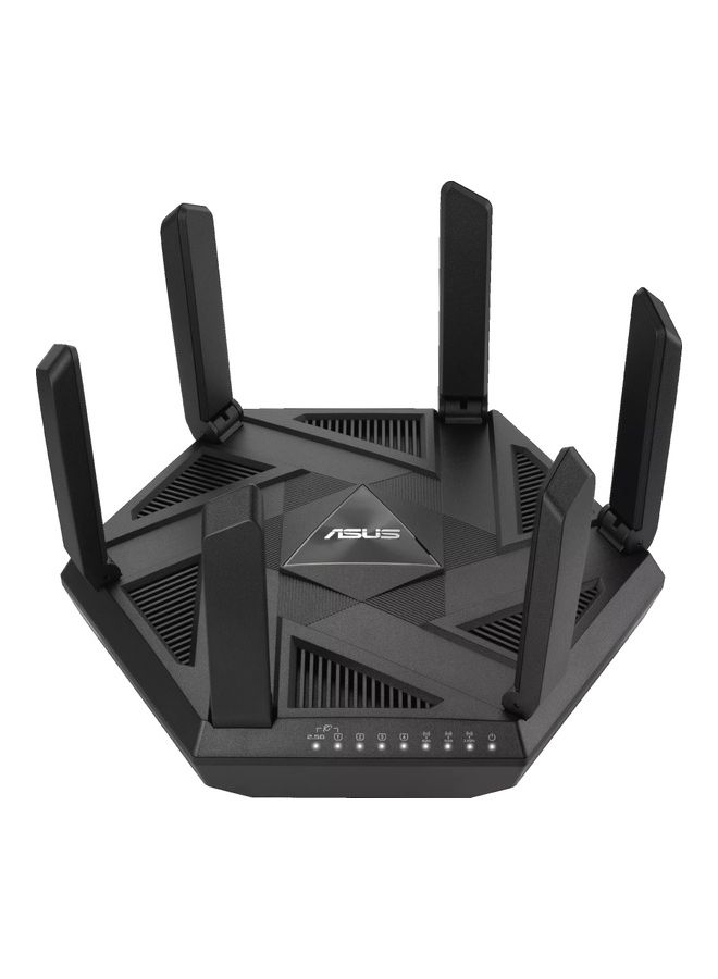 ASUS - RT-AXE7800 Triband WiFi6E (802.11ax) Extendable Router, New 6GHz Band, 7800Mbps, ASUS Safe Browsing, Enhanced Network Security with AiProtection Pro and Instant Guard Sharable Secure VPN, Free Parental Controls, 2.5G Port, Link Aggregation, Smart Home | 90IG07B0-MU9B00 Black - Image 1