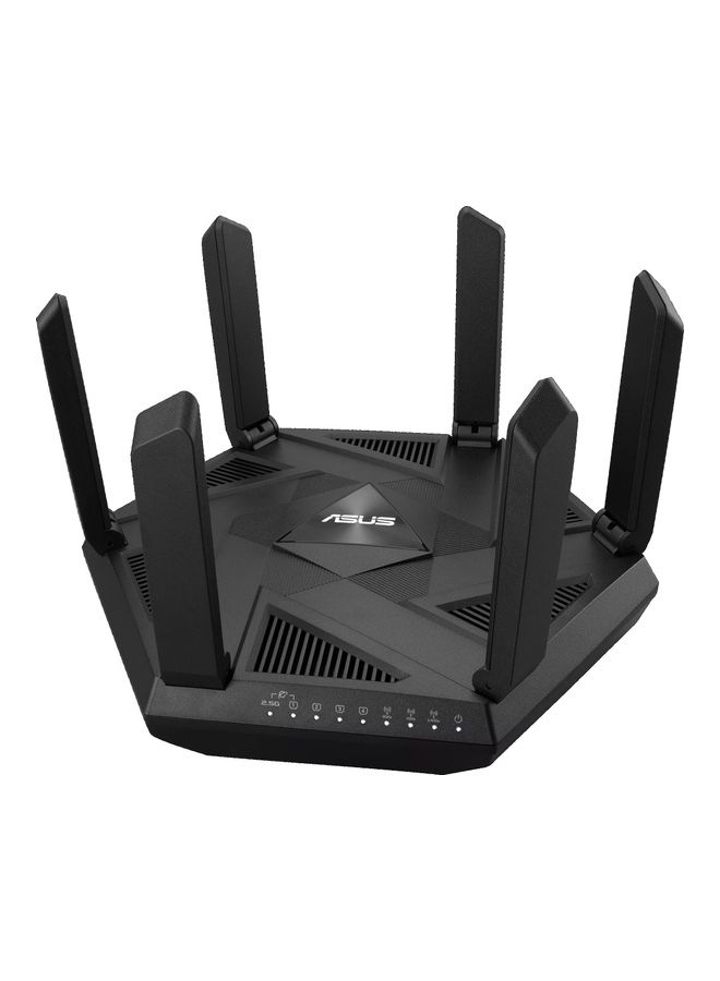 ASUS - RT-AXE7800 Triband WiFi6E (802.11ax) Extendable Router, New 6GHz Band, 7800Mbps, ASUS Safe Browsing, Enhanced Network Security with AiProtection Pro and Instant Guard Sharable Secure VPN, Free Parental Controls, 2.5G Port, Link Aggregation, Smart Home | 90IG07B0-MU9B00 Black - Image 1