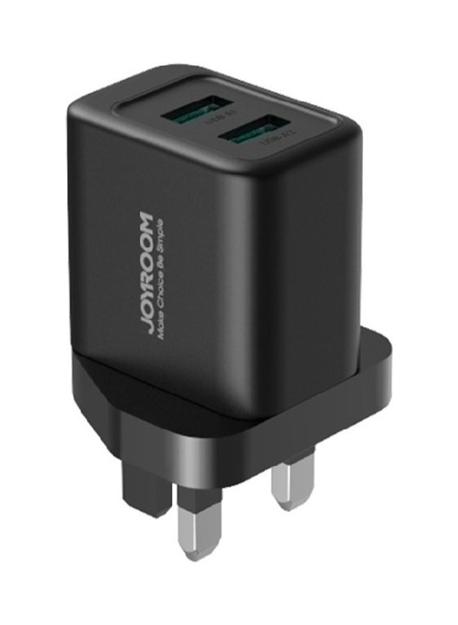 JOYROOM JR-TCN01 2.4A Dual Ports USB Charger Black  - Image 3