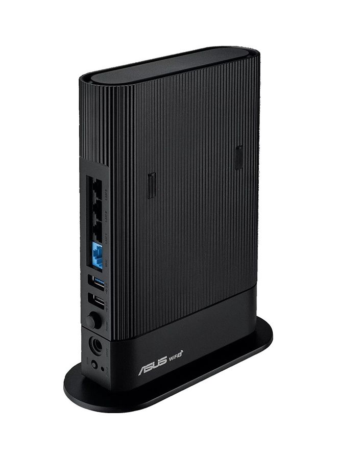 ASUS - RT-AX59U (AX4200) Dual Band WiFi 6 Extendable Router, Subscription-free Network Security, Instant Guard, Advanced Parental Controls, Built-in VPN, AiMesh Compatible, Smart Home, SMB, Wall Mount Black - Image 1