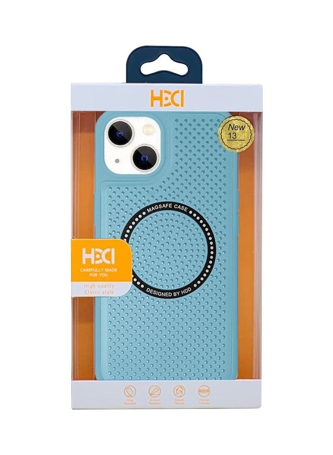 MARGOUN iPhone 14 Leather Case MagSafe HDD Back Cover Sky Blue - Image 2