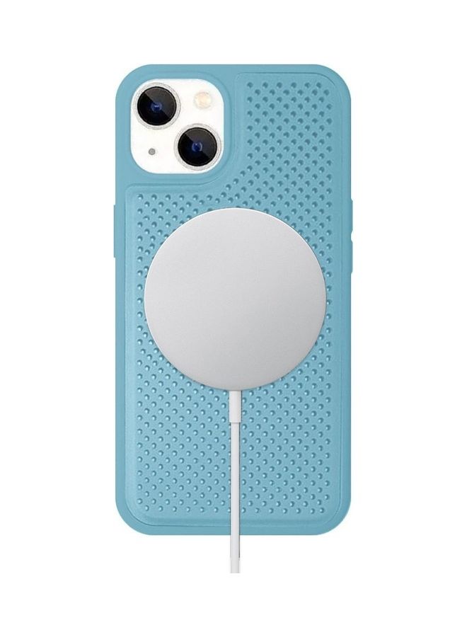 MARGOUN iPhone 14 Leather Case MagSafe HDD Back Cover Sky Blue - Image 3