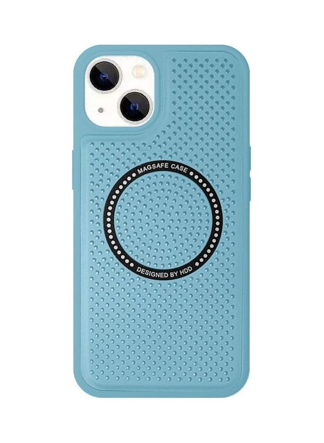 MARGOUN iPhone 14 Leather Case MagSafe HDD Back Cover Sky Blue - Image 4