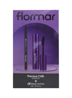 flormar Limited Edition Promo Coffret Precious Curl Mascara + Extreme Tattoo Eyeliner 06 Black  - Image 1