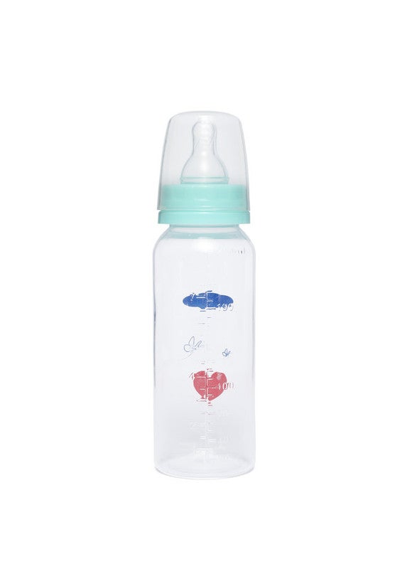 Baby Time Classic Feeding Bottle 250ml Silicone Nipple baby blue giraffe 