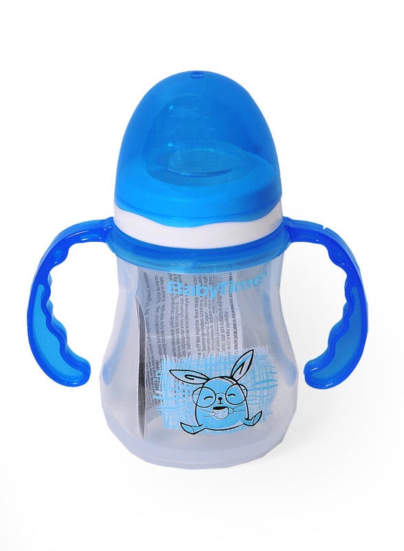 Baby Time NonDrip Handled Cup 250 ml blue rabbit 