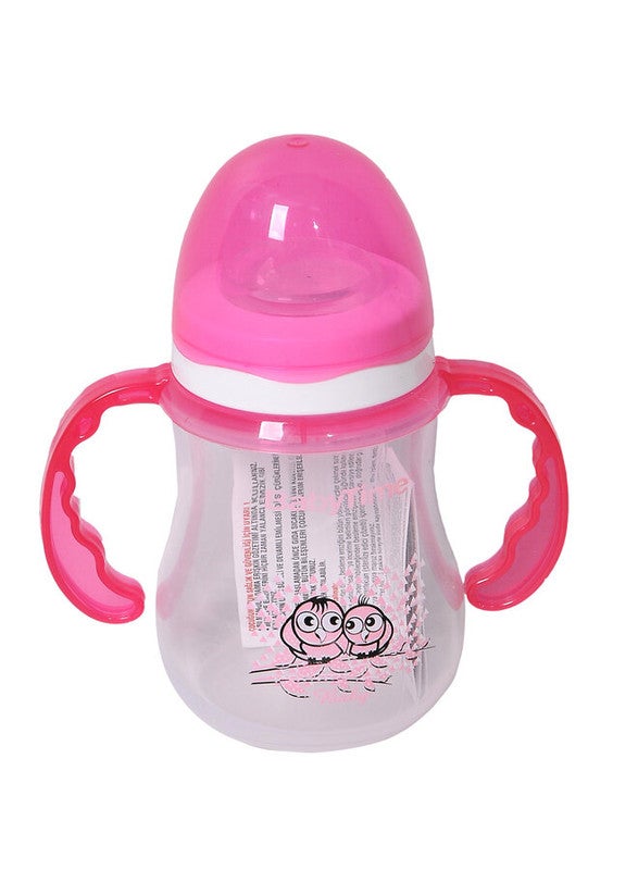 Baby Time Non-Drip Handled Cup 250 ml pink bird
