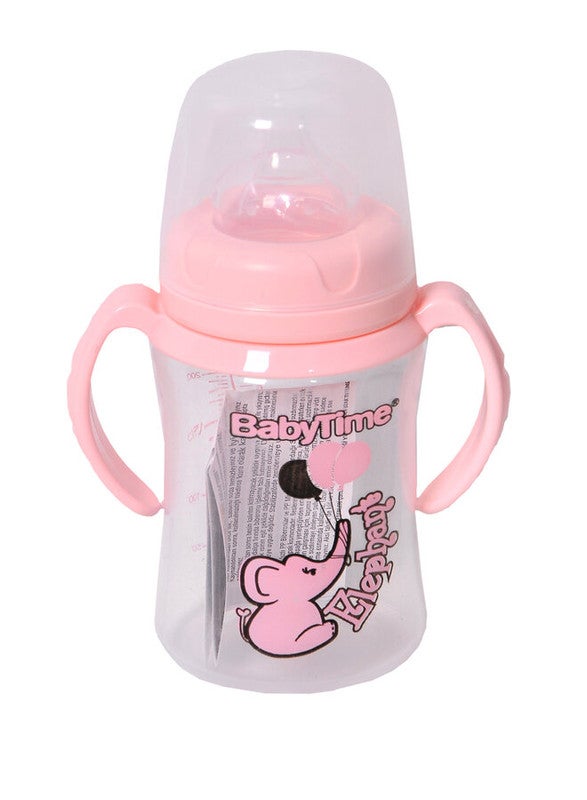 Baby Time Wide Neck Bottle With Handle 250ml Elephant 