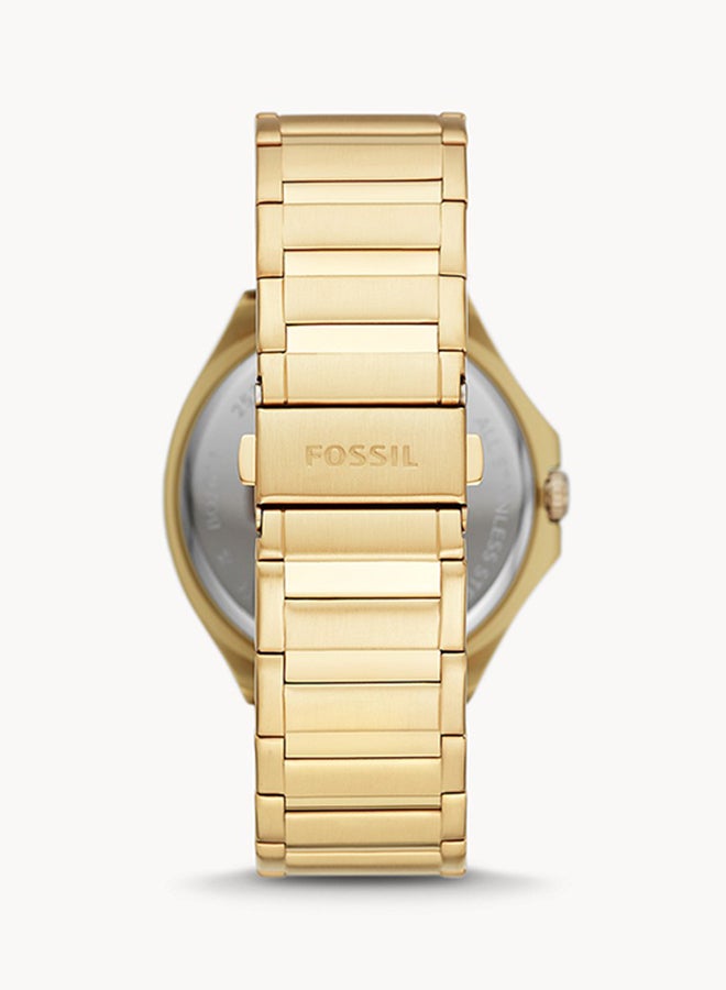 FOSSIL - Men's Analog Round Shape Stainless Steel Wrist Watch BQ2611 - 45Mm - Image 1