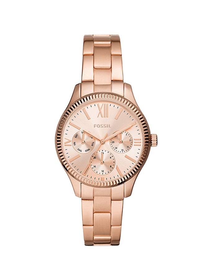 FOSSIL Women's Analog Round Shape Stainless Steel Wrist Watch BQ3691 - 36Mm  - Image 1