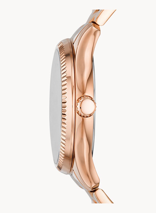 FOSSIL Women's Analog Round Shape Stainless Steel Wrist Watch BQ3691 - 36Mm  - Image 3