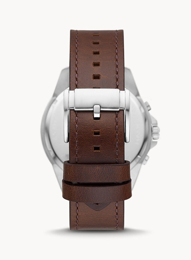FOSSIL Men's Analog Round Shape Leather Wrist Watch BQ2778 - 45Mm  - Image 2