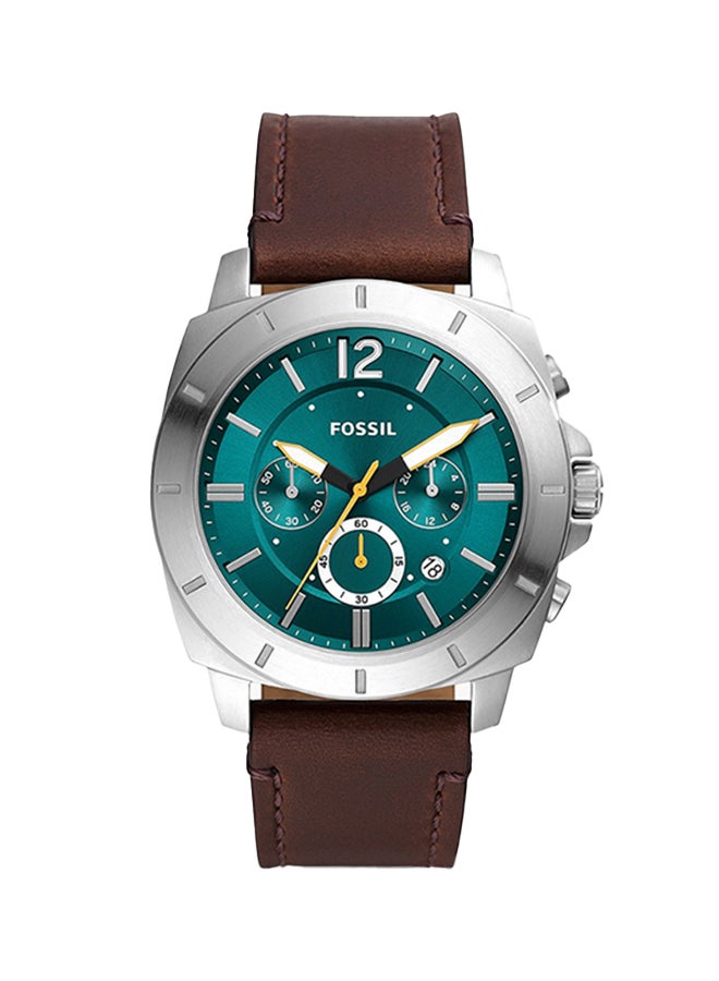 FOSSIL Men's Analog Round Shape Leather Wrist Watch BQ2778 - 45Mm  - Image 1