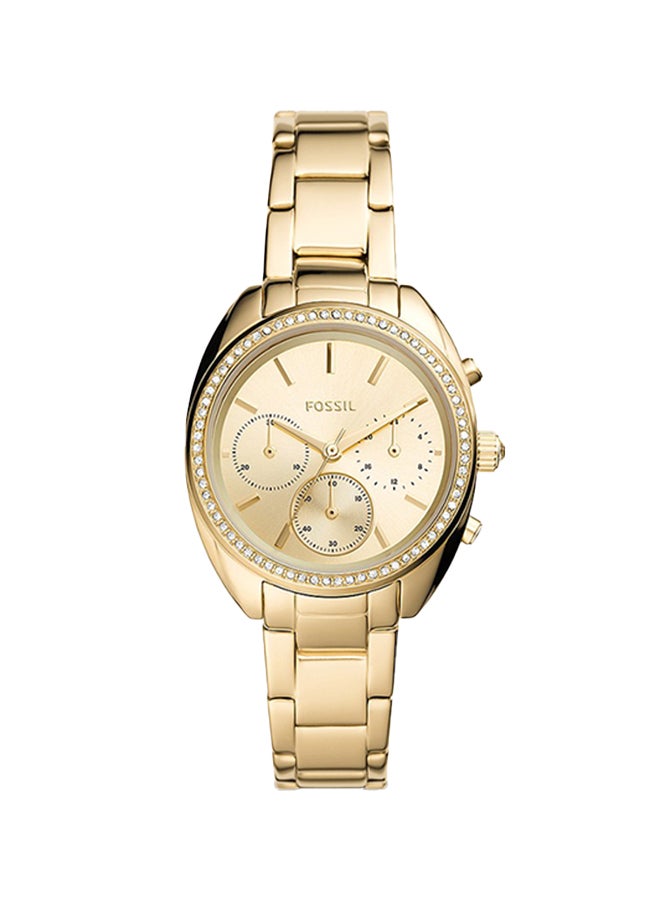 FOSSIL Women's Analog Round Shape Stainless Steel Wrist Watch BQ3658 - 34Mm  - Image 1