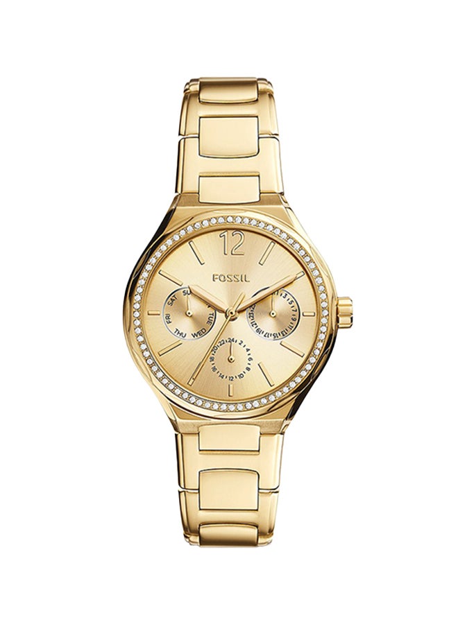 FOSSIL - Women's Analog Round Shape Stainless Steel Wrist Watch BQ3722 - 36Mm - Image 1