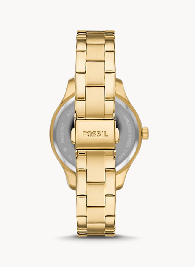 FOSSIL Women's Analog Round Shape Stainless Steel Wrist Watch BQ3757 - 36Mm  - Image 2