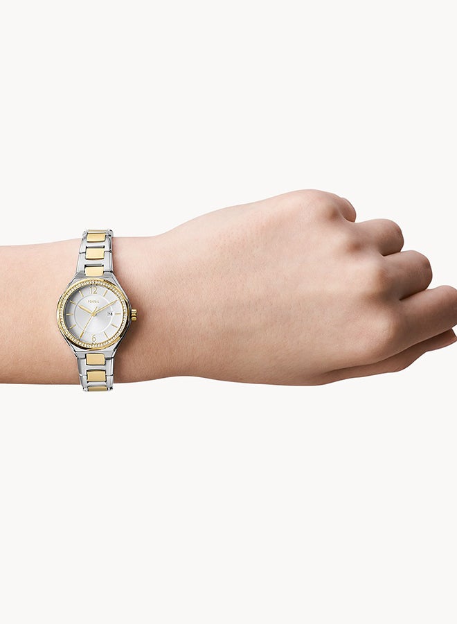 FOSSIL Women's Analog Round Shape Stainless Steel Wrist Watch BQ3802 - 30Mm  - Image 4