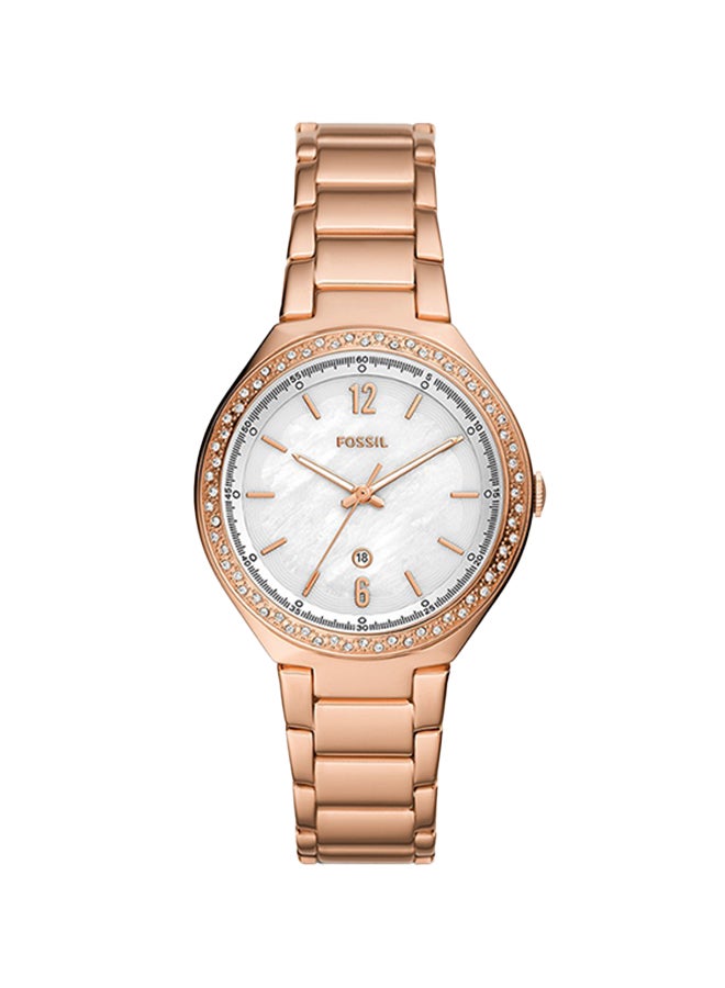 FOSSIL Women's Analog Round Shape Stainless Steel Wrist Watch BQ3841 - 36Mm  - Image 1