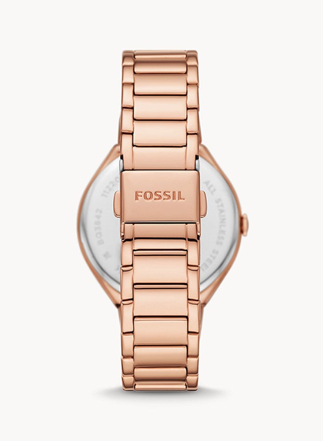 FOSSIL Women's Analog Round Shape Stainless Steel Wrist Watch BQ3841 - 36Mm  - Image 2