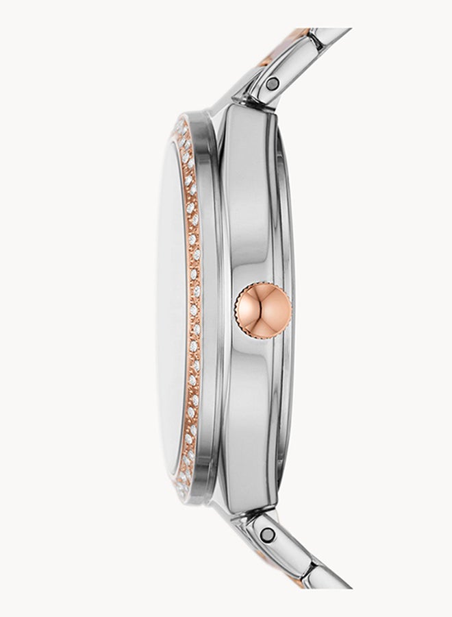 FOSSIL Women's Analog Round Shape Stainless Steel Wrist Watch BQ3844 - 36Mm  - Image 3