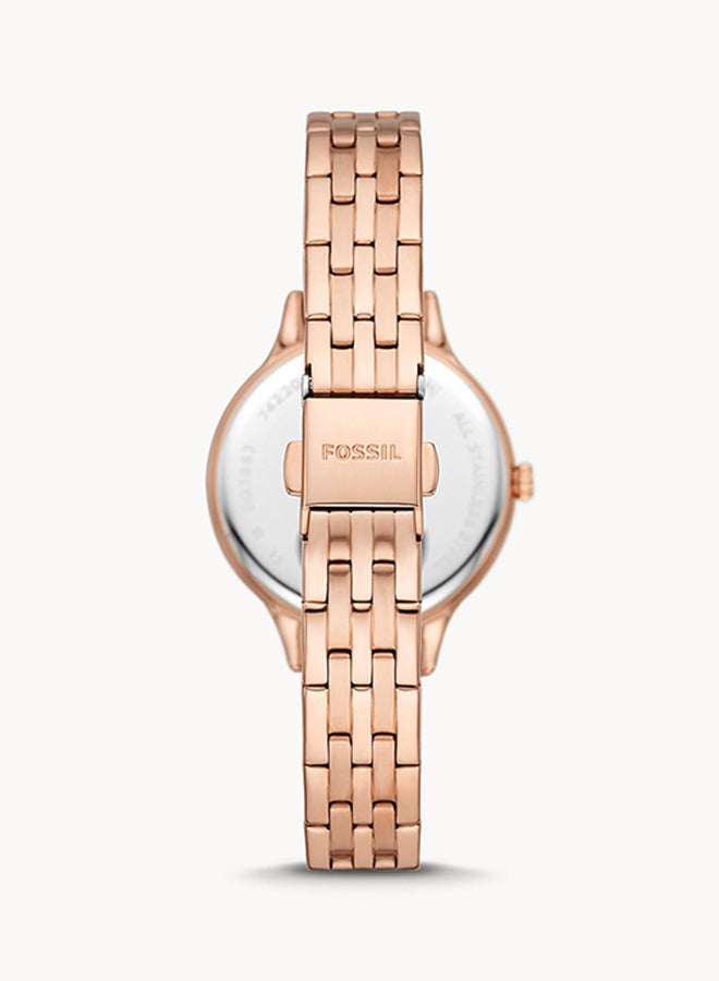FOSSIL Women's Analog Round Shape Stainless Steel Wrist Watch BQ3862 - 34Mm  - Image 2