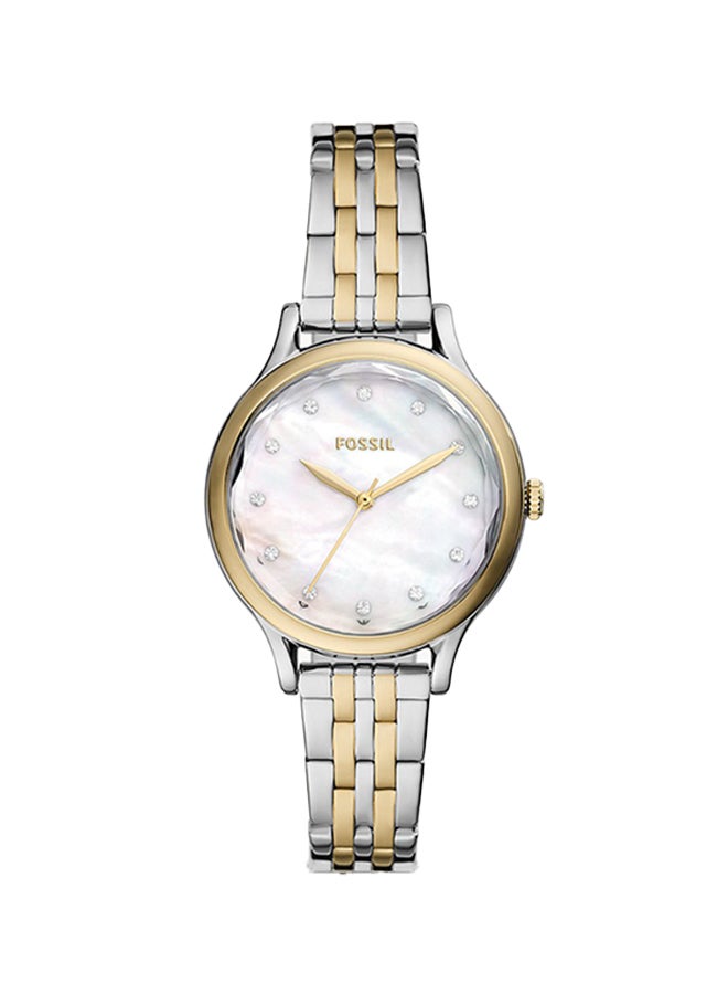 FOSSIL Women's Analog Round Shape Stainless Steel Wrist Watch BQ3864 - 34Mm  - Image 1