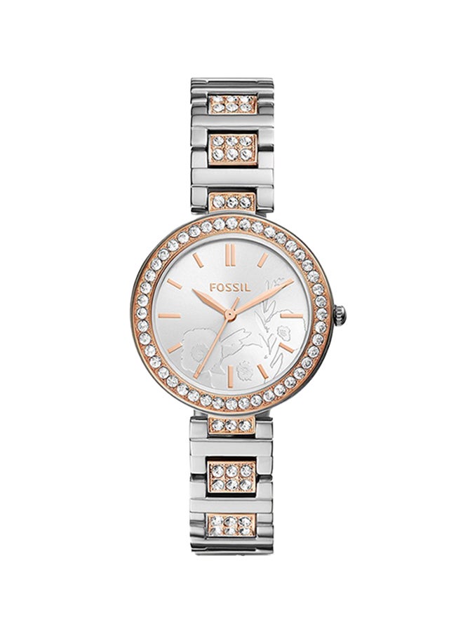 FOSSIL Women's Analog Round Shape Stainless Steel Wrist Watch BQ3877 - 34Mm  - Image 1