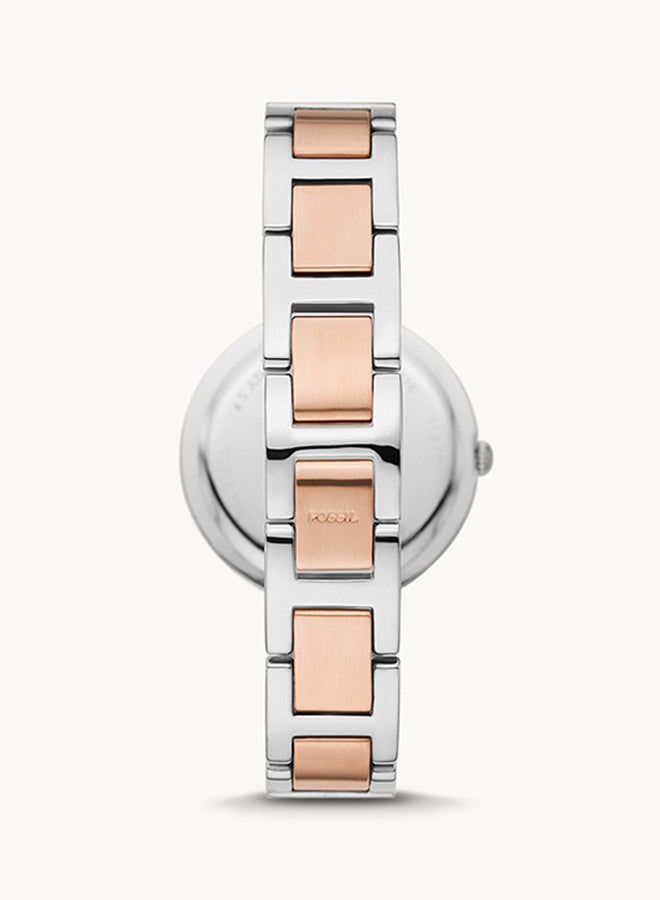 FOSSIL Women's Analog Round Shape Stainless Steel Wrist Watch BQ3877 - 34Mm  - Image 2
