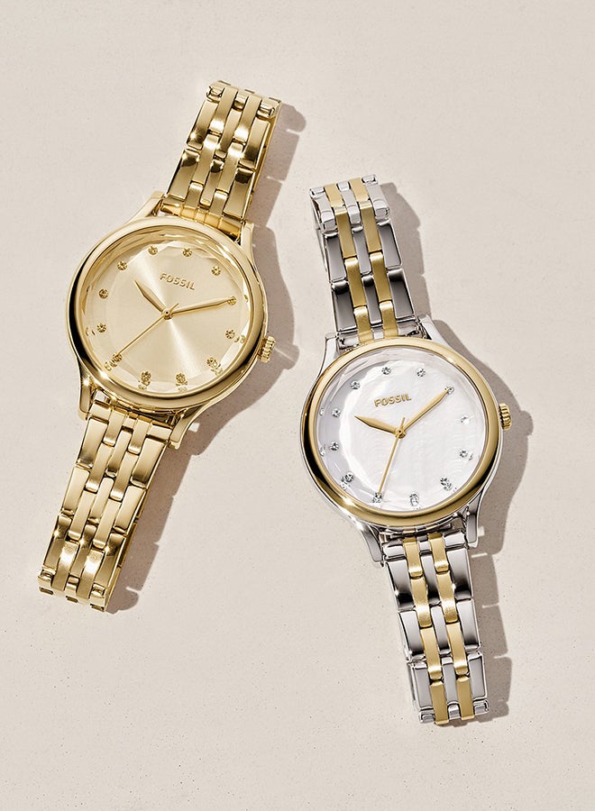 FOSSIL Women's Analog Round Shape Stainless Steel Wrist Watch BQ3864 - 34Mm  - Image 4