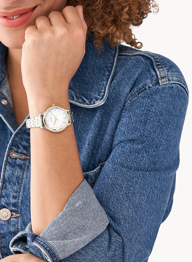 FOSSIL Women's Analog Round Shape Stainless Steel Wrist Watch BQ3864 - 34Mm  - Image 5