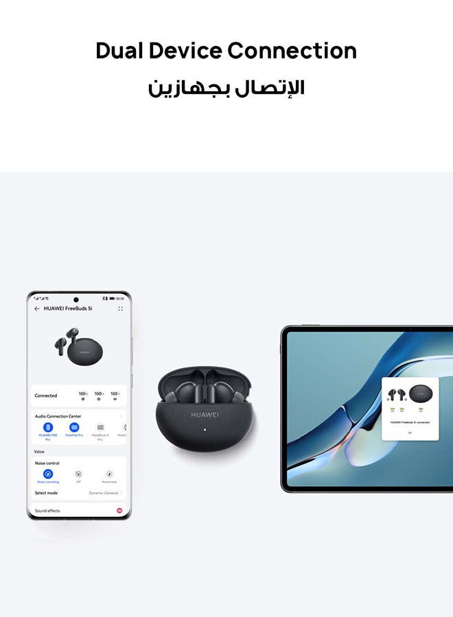 HUAWEI - FreeBuds 5i Wireless Earphone, TWS Bluetooth Earbuds, Hi-Res Sound, Noise Cancellation, 28-hr Battery Life, Dual Device Connection, Comfort Wear Ceramic White - Image 1