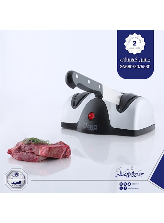 جانو - أداة شحذ السكاكين الكهربائية 40 وات 40.0 W JN6801 أسود/ فضي - Image 1