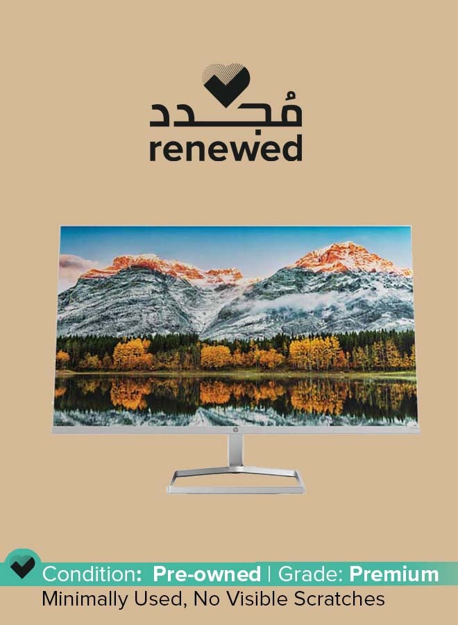 HP - Renewed - M27fw Full HD 27-Inch IPS LCD Monitor With AMD FreeSync 2021 Model silver - Image 1
