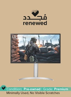 Renewed - 27 -Inch UHD 4K IPS Monitor With USB Type-C HDR10 HDMI, DisplayPort, Tilt, Height And Pivot Adjustable Stand, 27UP550N Silver