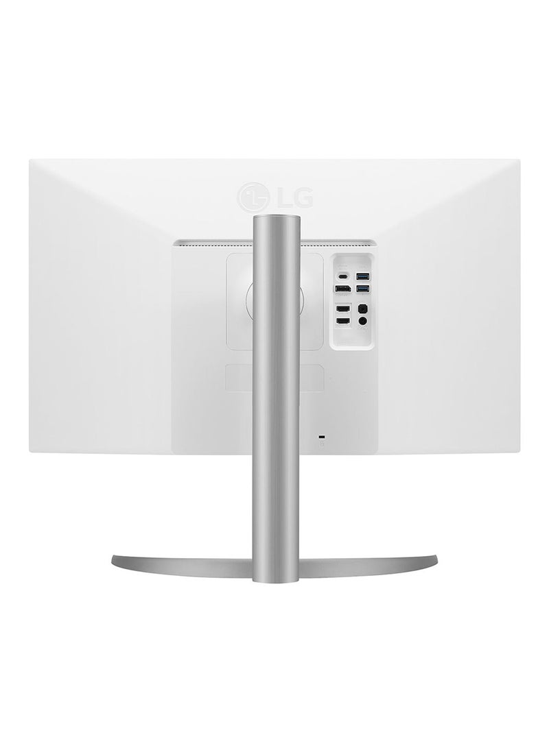 LG - Renewed - 27 -Inch UHD 4K IPS Monitor With USB Type-C HDR10 HDMI, DisplayPort, Tilt, Height And Pivot Adjustable Stand, 27UP550N Silver - Image 1