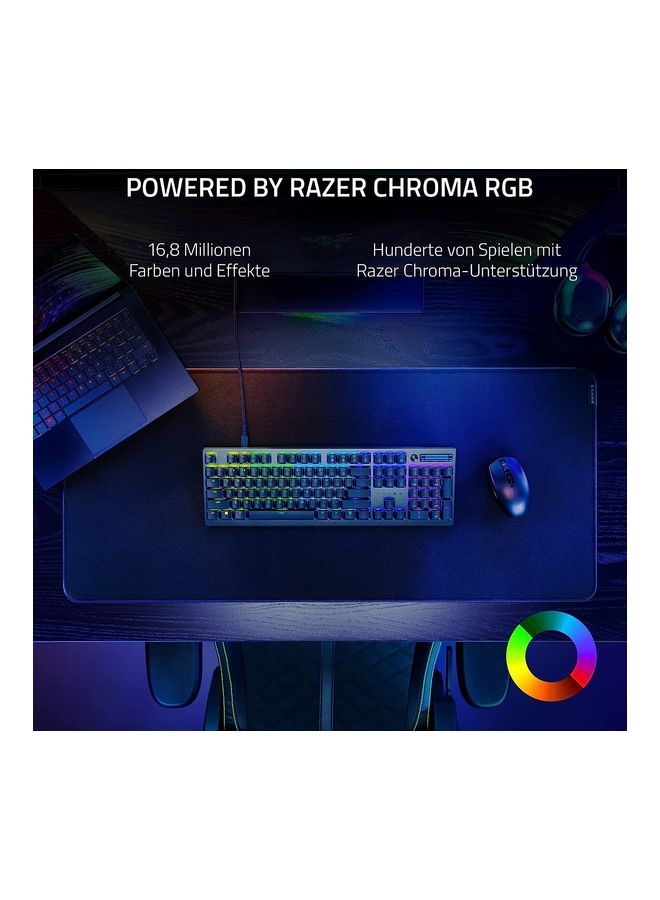 RAZER - Razer DeathStalker V2 Gaming Keyboard: Low-Profile Optical Switches - Linear Red - Ultra-Durable Coated Keycaps - Durable Aluminum Top Plate - Multi-Function Roller - Media Button - Chroma RGB - Black - Image 1
