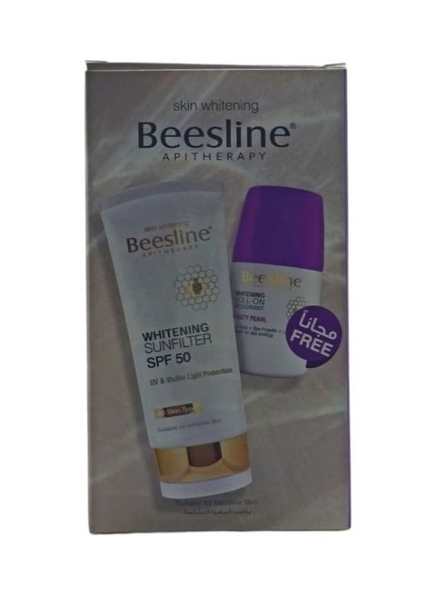 Skin Whitening Deodorant Roll-On, Pearl Radiance With 50+ Protective Cream 50ml