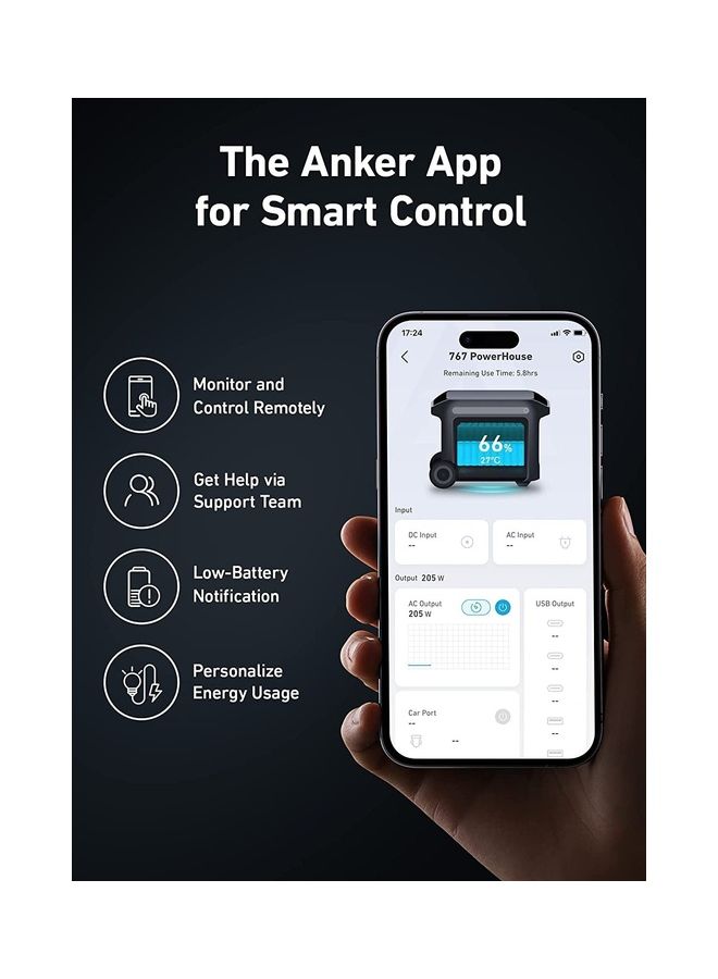 Anker - PowerHouse 767 Portable Power Station, 2300W Solar Generator with 6× Longer Lifespan LiFePO4 Batteries, GaNPrime PowerHouse 2048Wh Generator for Home, Outdoor Camping, RV (Solar Panel Optional) Black - Image 1