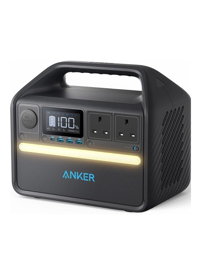 Anker 535 Portable Power Station, 512Wh Solar Generator (Solar Panel Optional) with LiFePO4 Battery Pack, 500W 9-Port Powerhouse, 4 AC Outlets, 60W USB-C PD Output, LED Light for Outdoor Camping, RV Black  - Image 1