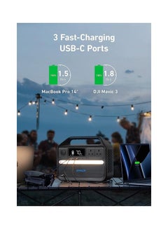 Anker 555 Portable Power Station, 1024Wh Solar Generator (Solar Panel Optional) with LiFePO4 Battery, 6 AC Outlets, 3 USB-C PD Ports at 100W Max, 1000W Powerhouse for Outdoor RV, Camping, Emergency Black - v1687250064/N53415601A_5