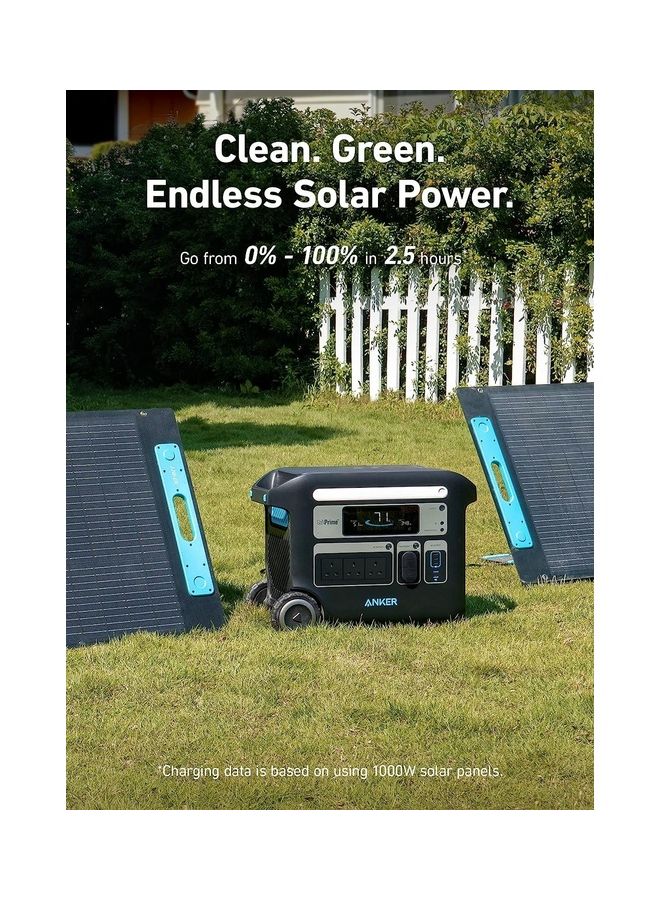 Anker - PowerHouse 767 Portable Power Station, 2300W Solar Generator with 6× Longer Lifespan LiFePO4 Batteries, GaNPrime PowerHouse 2048Wh Generator for Home, Outdoor Camping, RV (Solar Panel Optional) Black - Image 1