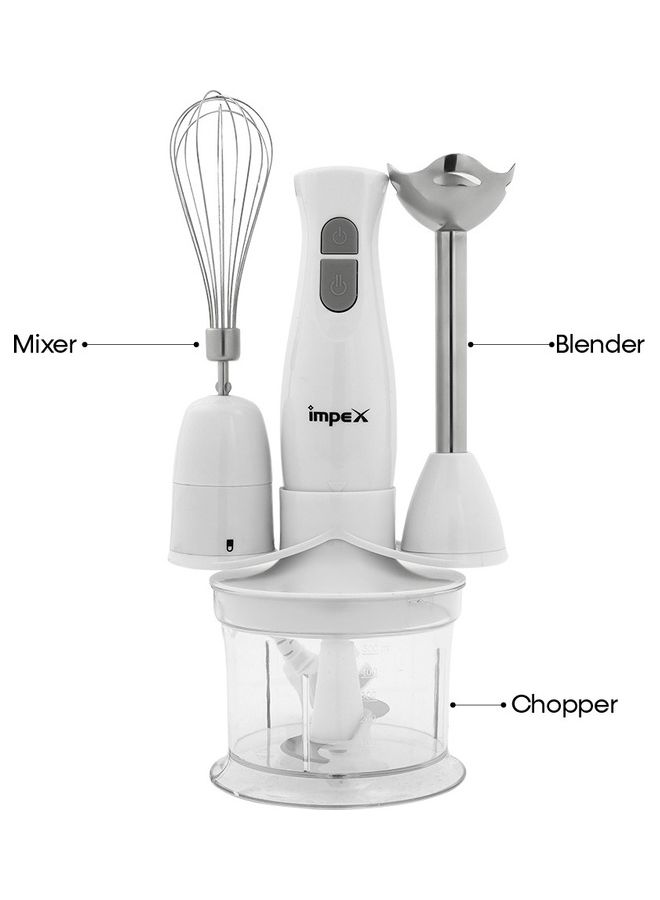 Hand Blender Set HB 3207 White/Silver