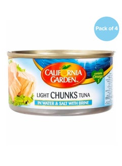 Light Canned Tuna Chunks In Water And Salt With Brine 170grams Pack of 4