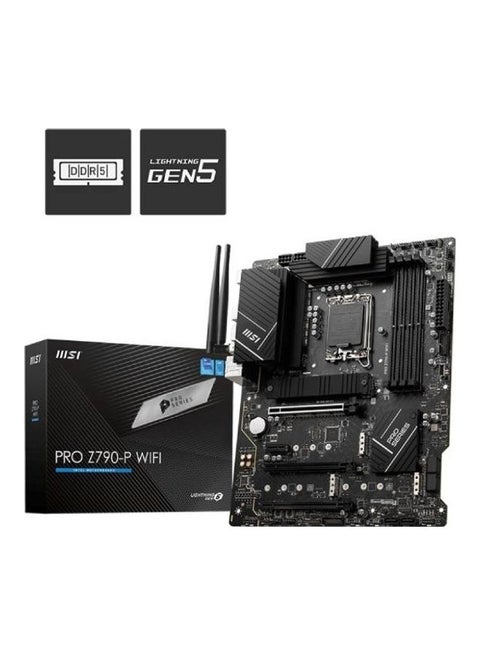 PRO Z790-P WiFi DDR4 ProSeries Motherboard (Supports 12th/13th Gen Intel Processors, LGA 1700, DDR4, PCIe 5.0, M.2, 2.5Gbps LAN, USB 3.2 Gen2, Wi-Fi 6E, ATX) Black