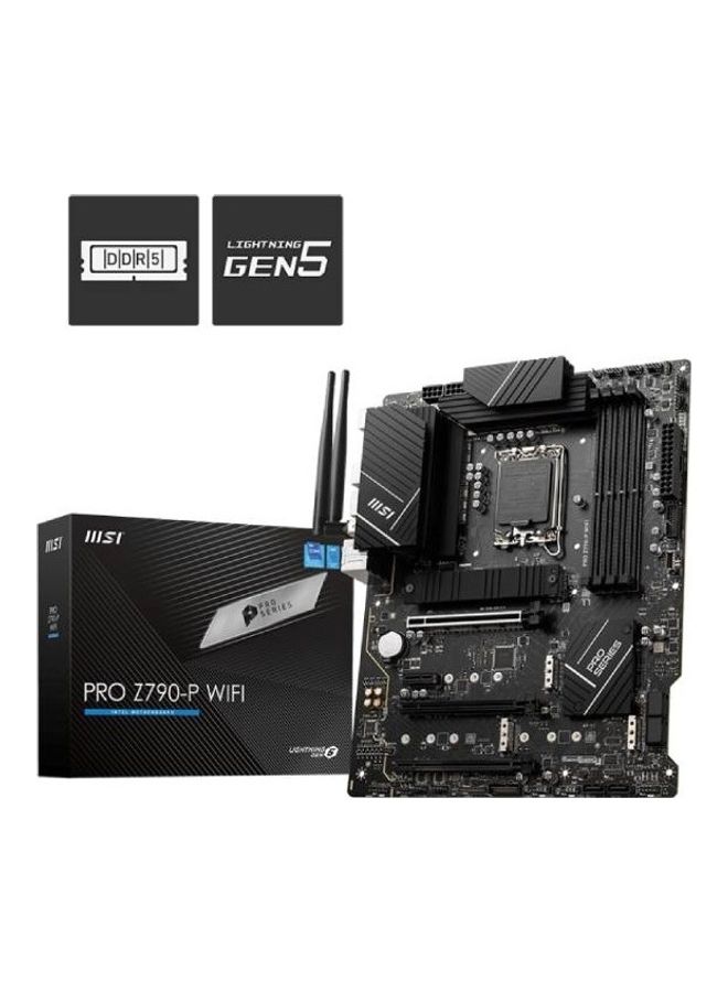 PRO Z790-P WiFi DDR4 ProSeries Motherboard (Supports 12th/13th Gen Intel Processors, LGA 1700, DDR4, PCIe 5.0, M.2, 2.5Gbps LAN, USB 3.2 Gen2, Wi-Fi 6E, ATX) Black