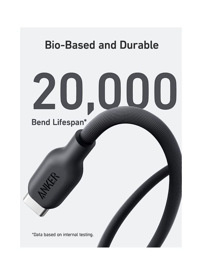 Anker - 541 USB-C to Lightning Cable (Bio-Based 3ft)  B2C - UN Black Iteration 1 Phantom - Image 1