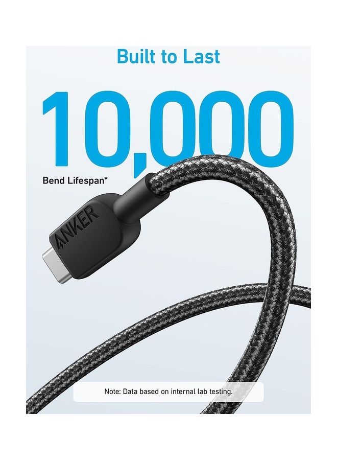 آنكر كابل USB C، [2 حزمة، 3 أقدام] كابل شاحن 310 USB A إلى USB C، كابل شاحن USB A إلى النوع C شحن سريع لهاتف Samsung Galaxy Note 10 Note 9/S10+ S10، LG V30 (USB 2.0، أسود)  - Image 2