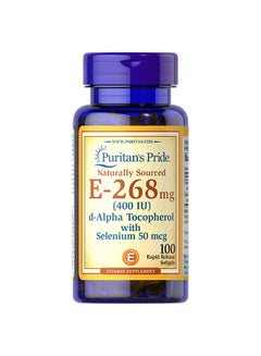 Vitamin E With Selenium 400 IU Dietary Supplement - 100 Softgels